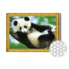 Картина по номерам Art Gallery GB77821 Mozaic cu diamante 30x40cm Panda in copac