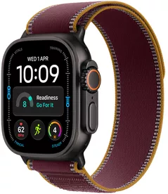 Ceas inteligent Apple Watch Ultra 4 GPS Cellular 49mm Black Titanium Case with Burgundy Trail Loop M/L MJC44
