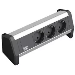 Удлинитель электрический BACHMANN 339.1002 Modul desk 3xSchuko negru