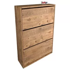 Raft pentru încălțăminte Bofigo Pantofar, 3 compartimente, 74x24x111 cm, Stejar (18-03-02)