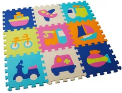 Covoraș de joacă Essa HK012 Covoraș-puzzle educativ Mașinuțe și avione, 9elem