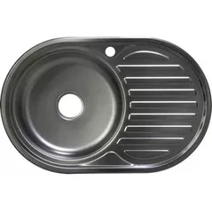 Chiuvetă bucătărie Rubano 27384 incastrabila 770x500x180mm (stânga), inox, decor-0,8mm