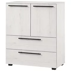 Комод Mashtab S12541 Cadiz (800x430x1060) Stejar Alb