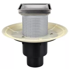 Trap de duș Hutterer & Lechner Sifon de pardoseala interior vertical PP HL310NPr-3020 D. 50/75/110 cu grila inox (132 х 132 mm)