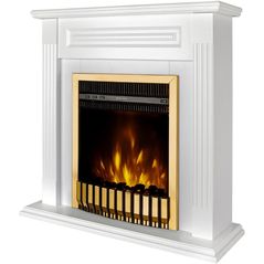 Șemineu electric ArtFlame Orina & Gala gold, 900x900x270mm, Alb