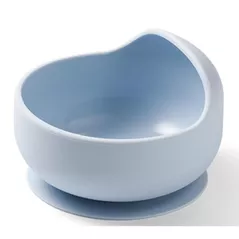 Seturi pentru hrănire bebelușilor BabyOno 1481/01 Vas din silicon cu ventuza (albastru)