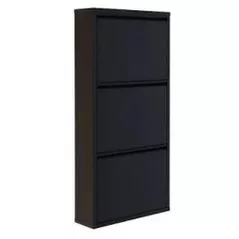 Raft pentru încălțăminte Trendy 3 Piece Metal-Black, 50x103x15cm