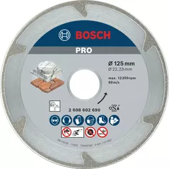 Disc de tăiere Bosch 2608602690 Disc diamantat Best for Marble 125x22.2mm