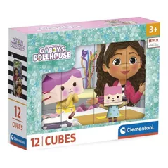 Puzzle Clementoni Cuburi Gabby's Dollhouse, 12 buc. (41193)