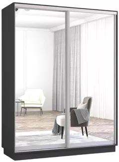 Шкаф Mobildor-Lux Fox uși glisante din oglinzi (180x60x240H cm) Anthracite