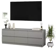 Comodă TV MebelStar NEO 6S 150x43x53 Grey (MBS-1285)