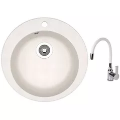 Мойка кухонная со смесителем Dr.Gans Gala + SanDonna F9995 alb