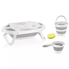 Ванночка BabyJem Складной набор для ванной комнаты Антрацит, 5 шт.