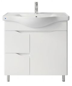 Dulap pentru lavoar Mashtab 11746 Print cu 2 sertare+usa 80cm Alb