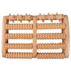 Dispozitiv de masaj mecanic inSPORTline 10906 Aparat masaj picioare din lemn (10 role) IN25947 Eallona