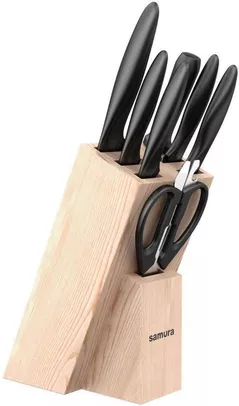 Set cuțite Samura MOJO set 6 cutite, 1 foarfeca, 1 musat, 1 suport (SMJ-0280B)