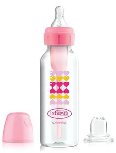 Поильник Dr. Brown's 072239309582 Biberon de tranzitie cu gat ingust Options+ Roz, 250ml