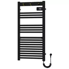 Полотенцесушитель Avonflow Omega 500x1050 400W, алюминий, правое подключение, черный мат