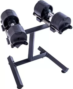 Гантель LivePro 41152 Set gantere adjustable Dumbbells With Rack 20kg, LP8006/20/BK