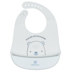 Bavețică Kikka Boo 31303030044 Baveta din silicon Bear With Me Blue