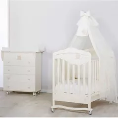 Кроватка Italbaby 800.0081-5 Круговой тюлевый полог с оборкой Sweet Angels