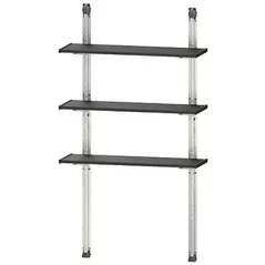 Cтеллаж складской Keter 56122 Raft cu 3 polite 97x30cm Shelving Kit 100, negru