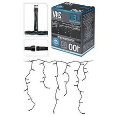 Гирлянда Promstore 34367 Огни новогодние Сосульки 100LED белый, 2.85m(starter-set)