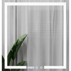 Зеркало для ванной Bayro Otto 700x800 LED touch, подогрев, часы, термометр
