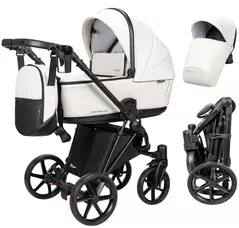 Сărucior pentru copii Angelina Carucior 2in1 Enigma Eco White Ecco-12