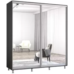 Шкаф Mobildor-Lux Aron-S uși glisante din oglinzi (200x60x210H cm) Anthracite