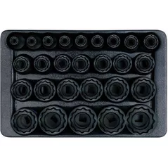 Set de tubulare, bite, duze King Tony 9-4827MP Set de 1/2" cu impact în 12 puncte Tubulare, 8-36 mm, 27 buc.