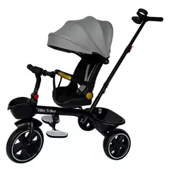 Bicicletă-cărucior Richi (95728) Tricicleta gri pentru copii (JTRX1)