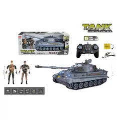 Jucărie cu telecomandă Richi (31065) Tanc cu radiocomanda cu sunete si lumini, cu incarcator