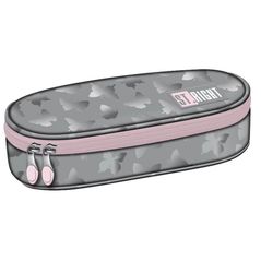 Penar școlar St.RIGHT 56719 Penar 23x9.5x6cm Silver Butterflies, textil