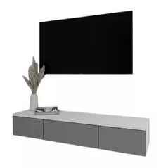 Тумба напольная для TV Smartex (16578) Т10 140 TV-Навесная Alb+Grafit