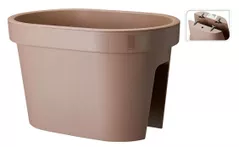 Цветочный горшок ProGarden 57460 Ghiveci pentru balustrada, 40.1x26x24cm, maro, plastic