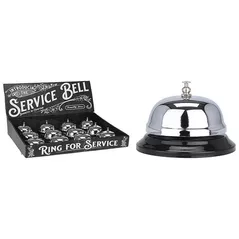 Decor Promstore 51347 Sonerie metalica pentru Receptie Hotel 8x6cm, argintie