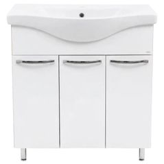Шкаф под умывальник Mashtab 11343 Agat cu 3 usi 80cm Alb-Sanoma