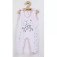 Детская одежда New Baby 36721 человечек без рукавов Bears pink 68 (4-6m)