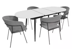 Set masă și scaune Evelin di Costacurta стол DT-533R B + 4 стула YTC-097B UF Blu-14 (Dark grey)