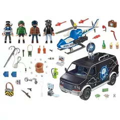 Конструктор Playmobil PM70575 Helicopter Pursuit with Runaway Van