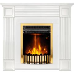 Камин электрический ArtFlame Nexor & Gala Gold, 950x1000x270mm, Alb