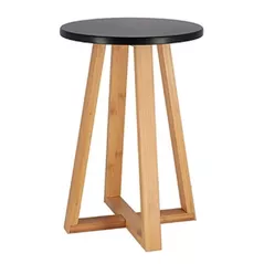 Стул Tendance 56188 Taburet D30cm, H43cm, MDF, bambus, negru