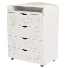 Comoda de infășat Eucalyptus DSK-J701 Jiraffe80 Alb