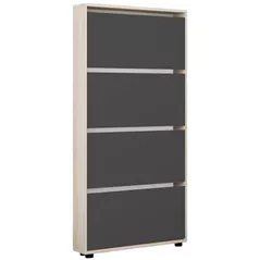 Полка для обуви Mobildor-Lux Leo Slim 70x16x164H cm Sonoma/Anthracite