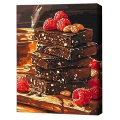 Картина по номерам BrushMe RBS54451FC 30x40cm (fără cutie) Ciocolată cu nuci și fructe