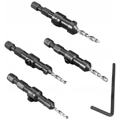 Set de tubulare, bite, duze Makita D-73455 Set freze cu varf centrare 4buc