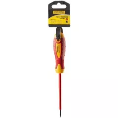 Отвёртка Topmaster 220132 отвертка плоская, 1х5,5х125мм, изоляция 1000В 220132