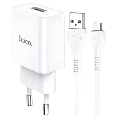 Зарядное устройство сетевое Hoco HCOWCMCN9ESWH USB to Micro-USB 2.1A N9 Especial, White