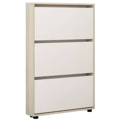 Полка для обуви Mobildor-Lux Leo Slim 90x16x125H cm Sonoma/White